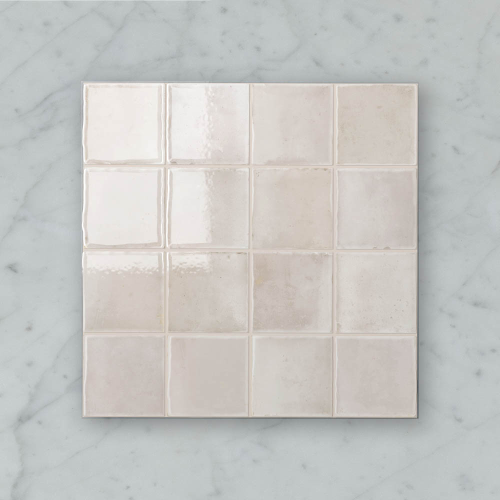 Liora Squares (75x75) White Toast