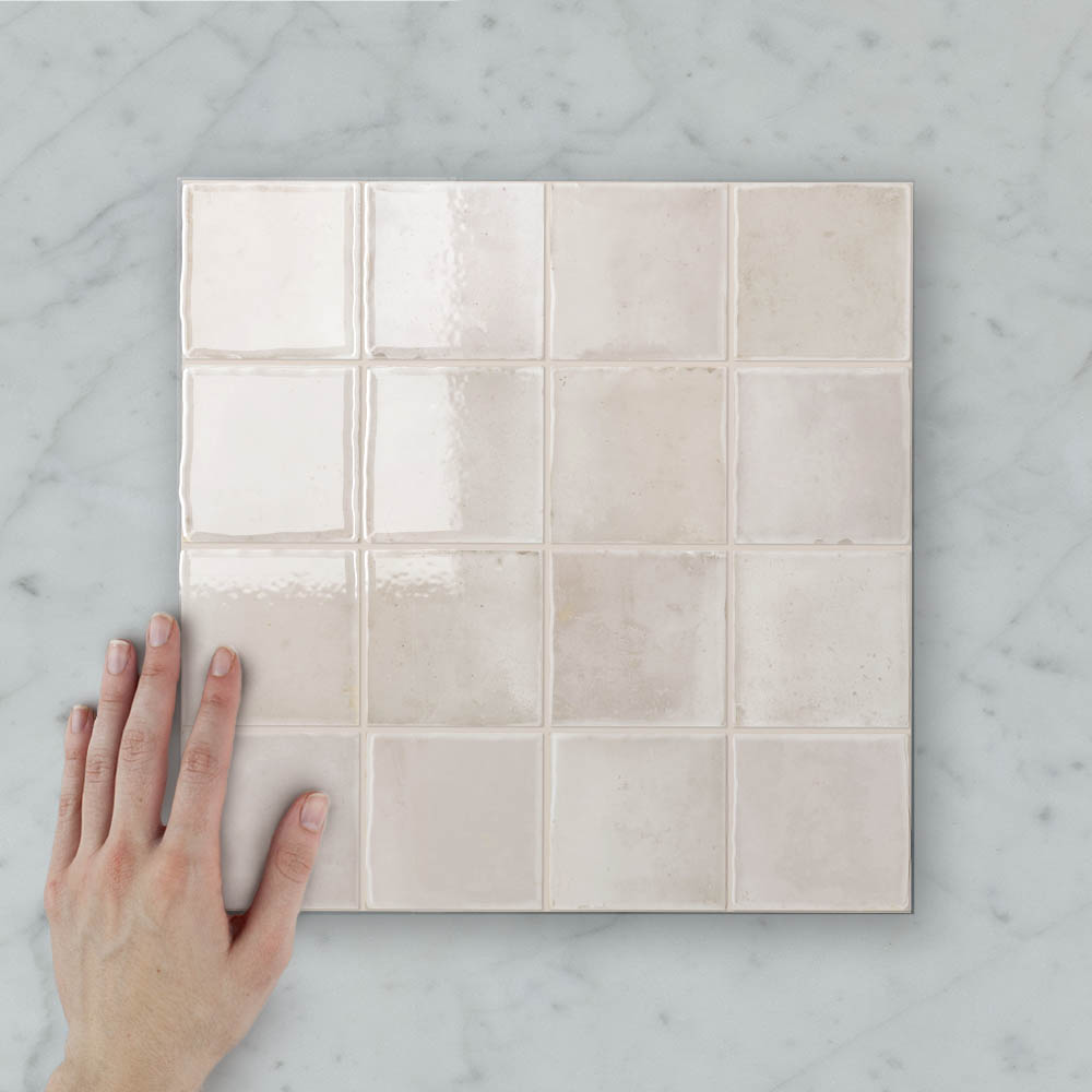 Liora Squares (75x75) White Toast