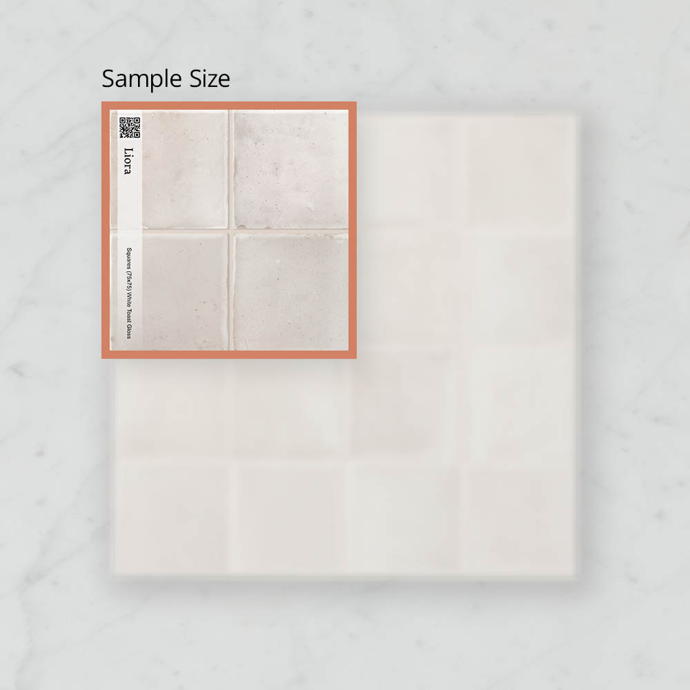 Liora Squares (75x75) White Toast