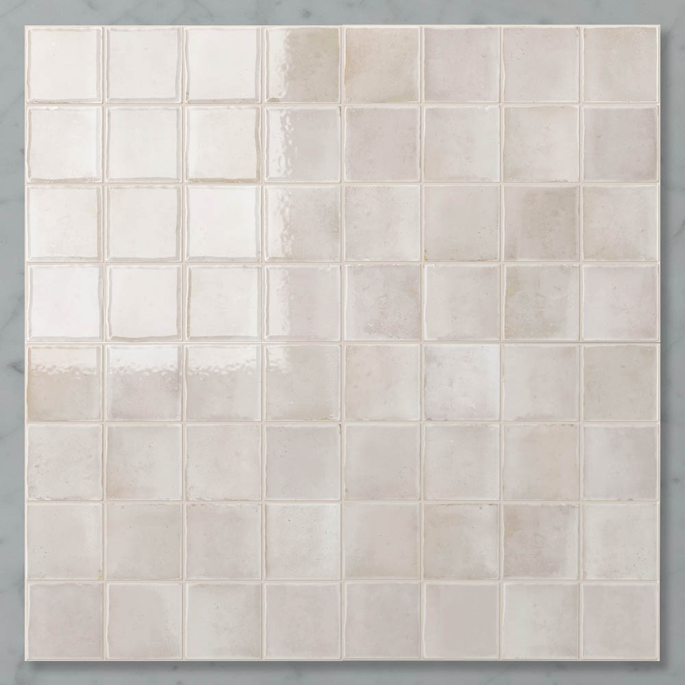 Liora Squares (75x75) White Toast