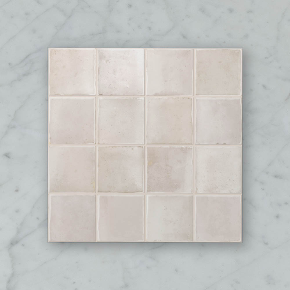 Liora Squares (75x75) White Toast