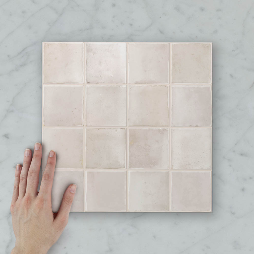 Liora Squares (75x75) White Toast