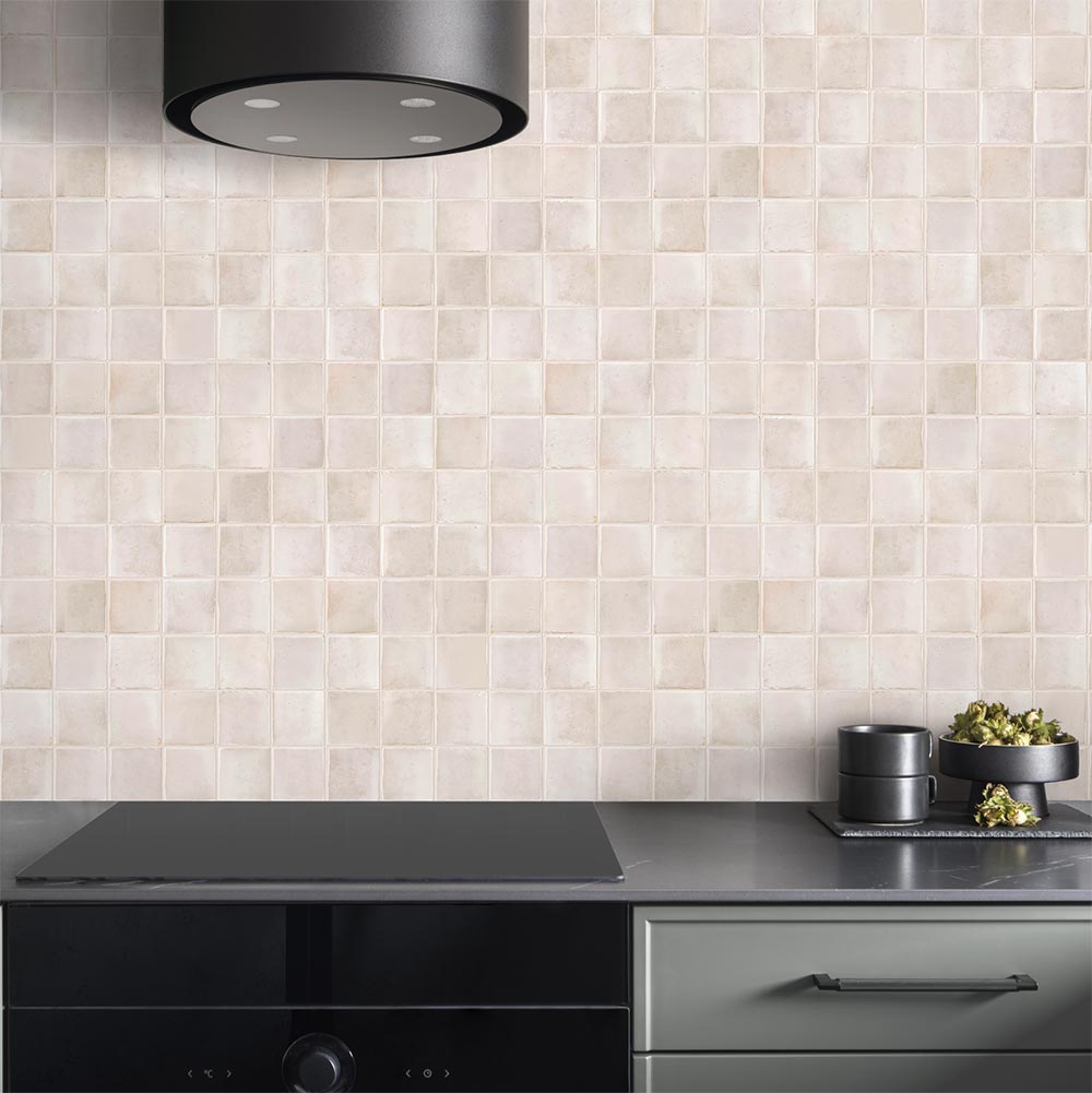 Liora Squares (75x75) White Toast