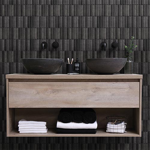 Riva Fingers (150x25) Noir