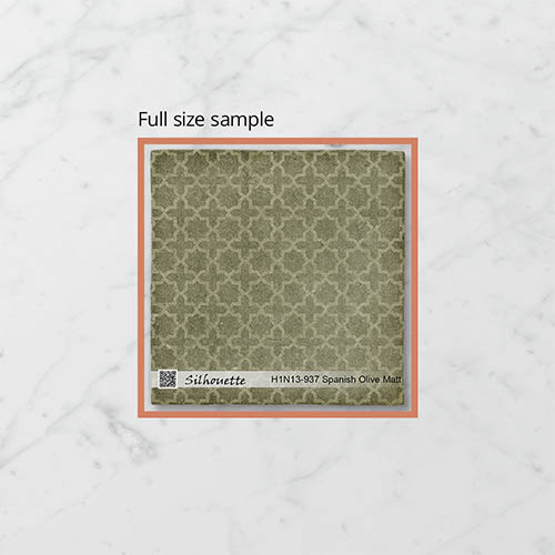 Silhouette Incise Spanish Olive